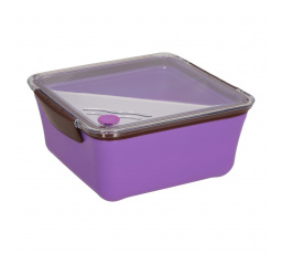 Lunch box rozdělený s vidličkou 2,6l fialový