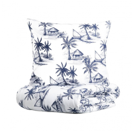 Povlečení NAKLA mikrovlákno s motivem palem 220x200 + 2*70x80 cm 731044