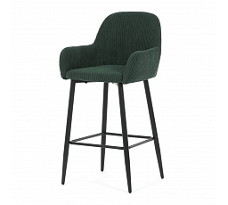 Barová židle, zelená, látka,AUB-V4009 GRN6