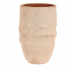 Váza keramická - výška 36 cm, béžovo-hnědá