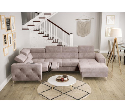 Rohová sedací souprava ORION MAX III , relax s funkcí spaní 165x320x190 cm - fialová , levá