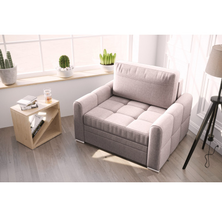 Křeslo s funkcí spaní VERONA 105 cm béžová - rychlé odeslání
