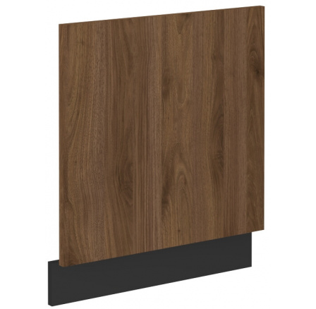 Dvířka na myčku s panelem MONZA - ZM 570x596, Černá mat/Ořech