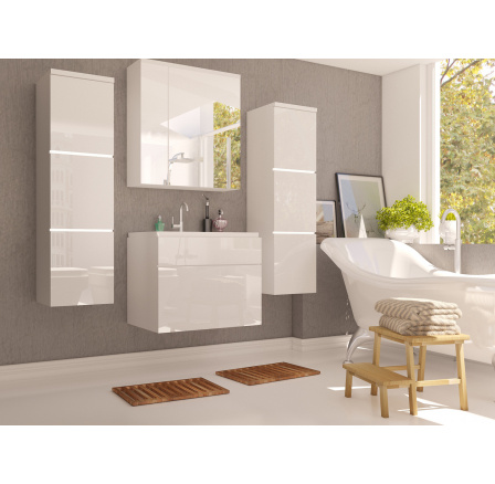 PULA WH 11-ZÁVĚSNÁ SKŘÍŇKA - koupelnový nábytek MDF - bílý lesk-(PORTO WH11) "LP" (K150-Z) PULA WH 11-ZÁVĚSNÁ SKŘÍŇKA - koupelnový nábytek MDF - bílý lesk-(PORTO WH11) "LP" (K150-Z)
