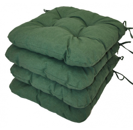 Sedák UNI barva tmavě zelený melír - set 4 kusy Sedák UNI barva tmavě zelený melír - set 4 kusy