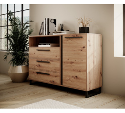 Komoda s otevřenou policí ARIA Artisan+Černá