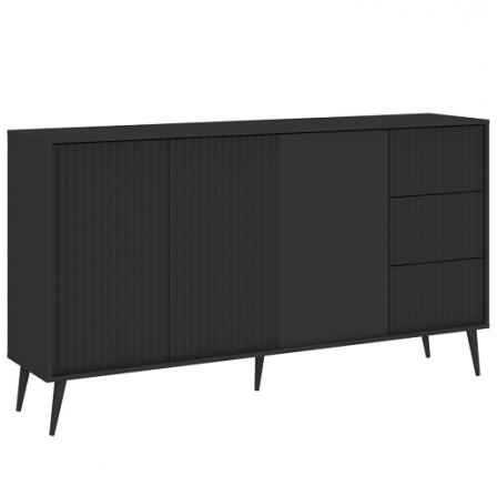 Komoda BARCELONA 3D3S, Černá/Černá Komoda BARCELONA 3D3S, Černá/Černá
