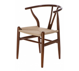 Křeslo Wicker Přírodní tmavě hnědé inspirované Wishbone