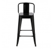 Barová židle Paris Back short 66cm černá insp. Tolix
