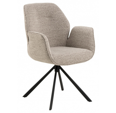 Otočná židle s područkami Aura Monza béžová