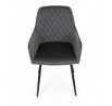 Jídelní židle, šedá, sametová látka, DCH-215 GREY4