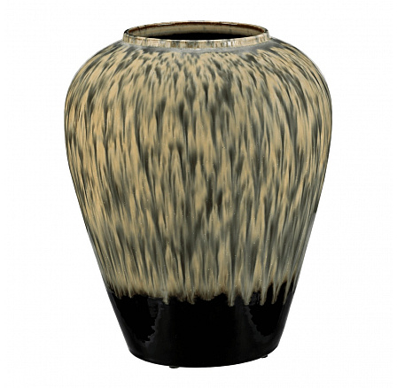 Váza keramická - zaoblená, 33 cm, šedá