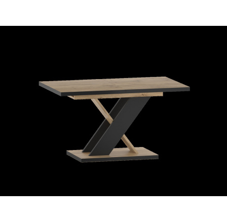 Rozkládací stůl dub wotan/černý 85x138208 ST16-FX