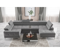 Rohová sedací souprava TOSCANIA MAX I 170x350x185 cm - šedá , levá
