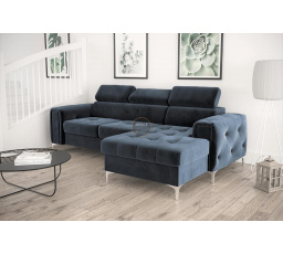 Rohová sedací souprava ORION MINI s funkcí spaní 255x165 cm - modrá, pravá