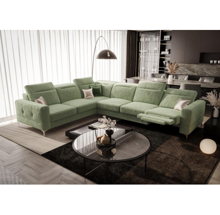 Rohová sedací souprava s funkcí , relax MALIBU MAX 320x250 - levá, olivová