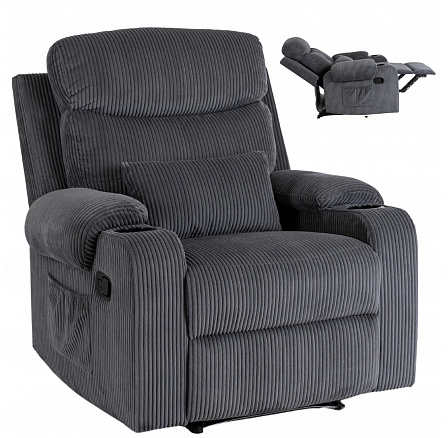 Rozkládací křeslo TORRES Šedý Manšestr