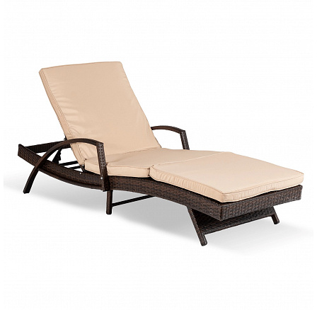 Zahradní křeslo FELIZ Hnědá/Béžová Technoratan