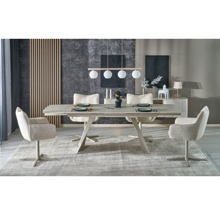 ARMANI rozkládací stůl, deska - travertin, nohy - kašmír (2p=1ks)