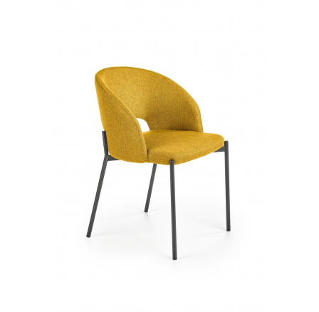 Jídelní židle K373, Hořčicová/Černá