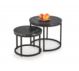 Konferenční stolek OREO, černý mramor / černá