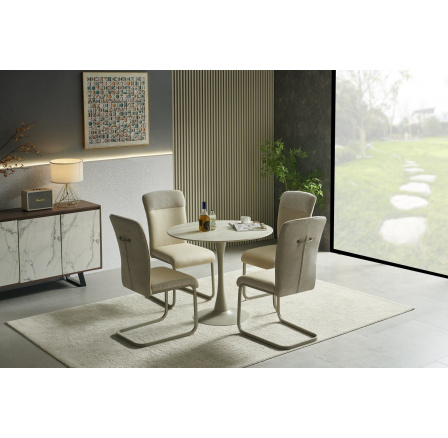 Jídelní stůl TOLIO, travertin/kašmír Jídelní stůl TOLIO, travertin/kašmír