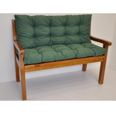 Lavička teaková 150 cm polstr tmavě zelený melír Lavička teaková 150 cm polstr tmavě zelený melír