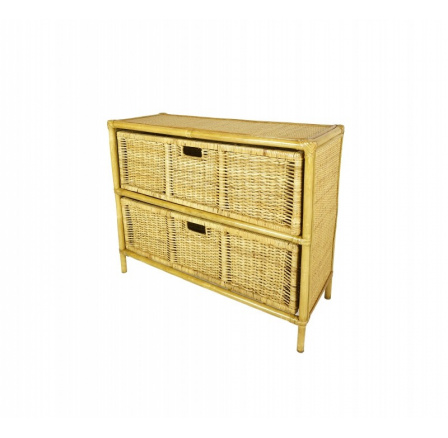 Ratanová komoda 2 zásuvky Macao medová 