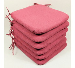 Sedák 40x40 cm látka malinový melír - set 6 kusů