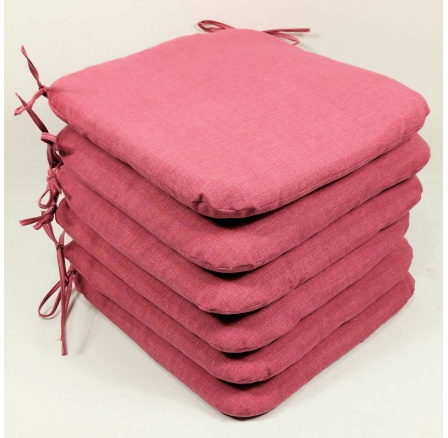 Sedák 40x40 cm látka malinový melír - set 6 kusů