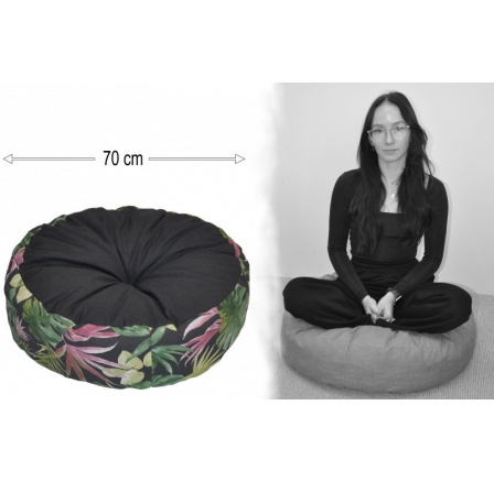 Polštář sedací průměr 70 cm - monstera Polštář sedací průměr 70 cm - monstera