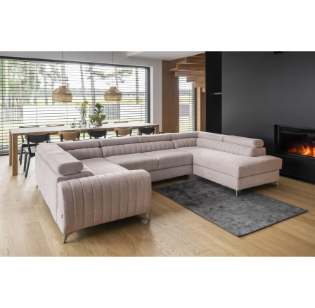 Rohová sedací souprava ve tvaru U LOUIS, Gojo 101 Pravá