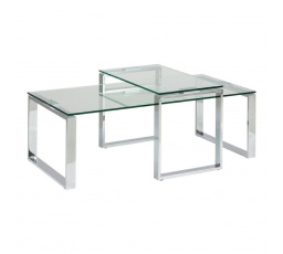 Sada 2 konferenčních stolků Katrine transparentní