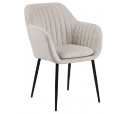 Židle Emilia béžové pruhy