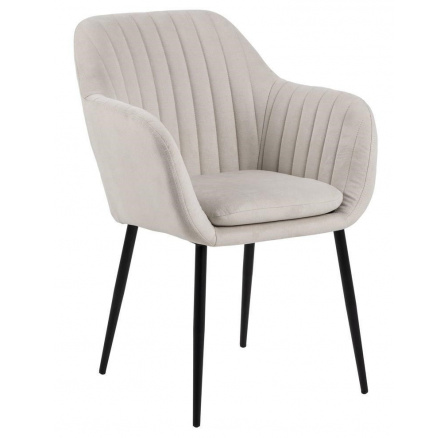 Židle Emilia béžové pruhy