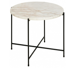 Konferenční stolek Avila nízký bílý mramor