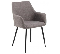 Židle Lizzy s područkami světle šedá