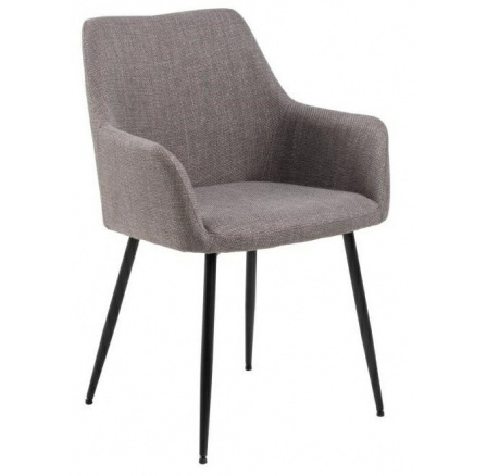 Židle Lizzy s područkami světle šedá