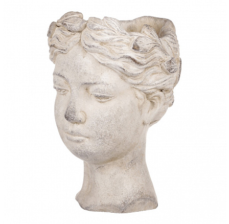 Obal na květiny - betonový, tvar hlavy