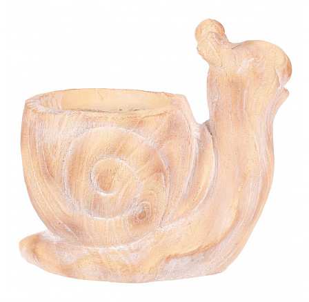 Šnek - obal na květiny, magnesium, imitace dřeva