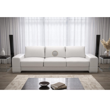 Sofa ZARA DL 270 cm přírodní kůže - bílá kůže