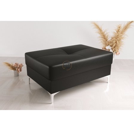 Taburet  ORION TOSCANIA 100x55 cm přírodní kůže - černá kůže