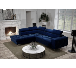 Rohová sedací souprava ORION II s funkcí spaní 225x255 cm - modrá, levá