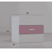 Komoda LUMIK 3S Kašmír Růžová