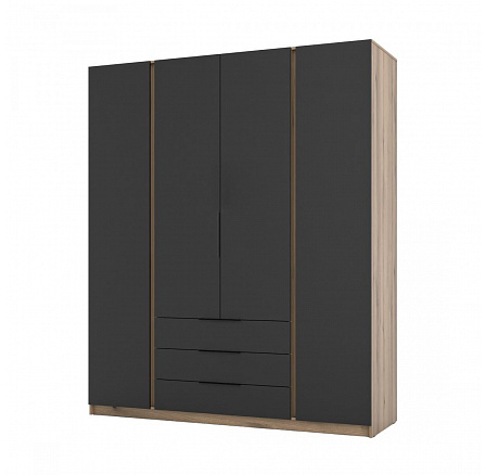 Skříň Keny I - dub evoke/černá