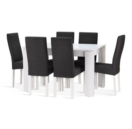 Jídelní set Neon 6 bílá/modrá Jídelní set Neon 6 bílá/modrá