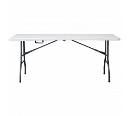 Zahradní stůl 180x70cm, kov, plast, bílá, AZ-K1002 WT