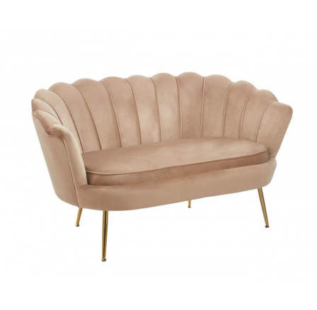 Sofa SF1-FXJG sametová cappuccino , nohy zlaté Sofa SF1-FXJG sametová cappuccino , nohy zlaté