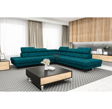 Rohová sedací souprava EMPORIO MAX 300 x 300 - tyrkysová