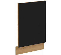 Dvířka na myčku s panelem MODENA - ZM 570x446, Dub Artisan/Černý mat+Dub Artisan